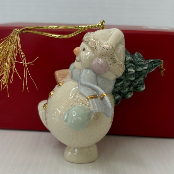 LENOX Snowman Totting Tree Christmas Ornament, 3rd in Series, in Box - Picture 7 of 11